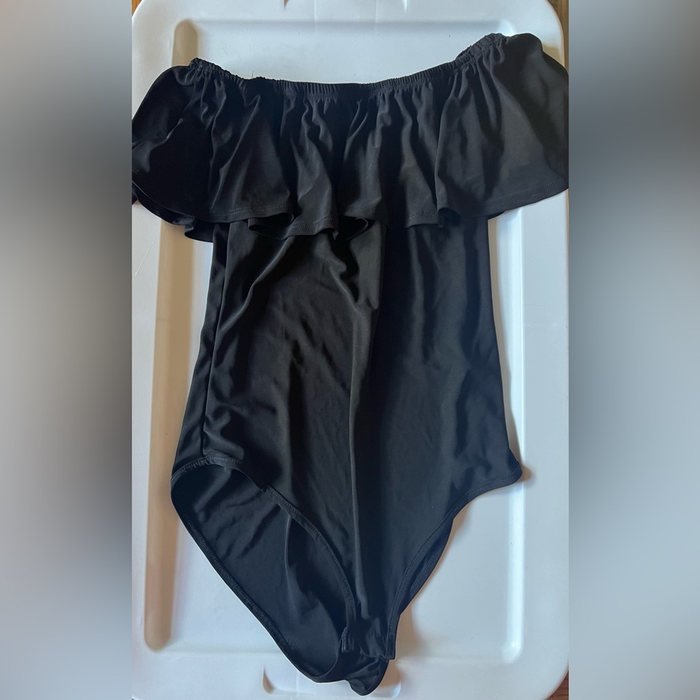 Stylish Black off the shoulder body suit